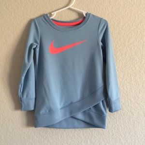Little girls Nike long sleeve dri fit top